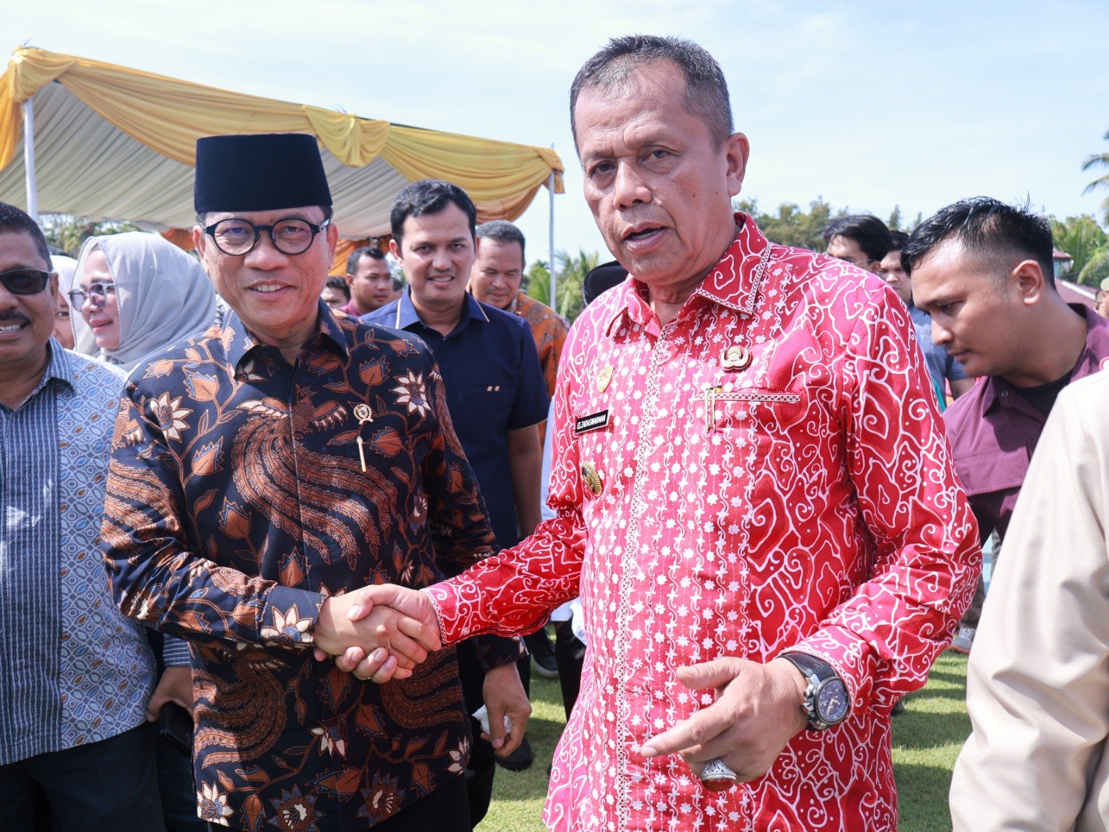 Wawako Elzadaswarman Hadiri Kunjungan Kerja Mendes PDT RI Di Cubadak Aia Pariaman