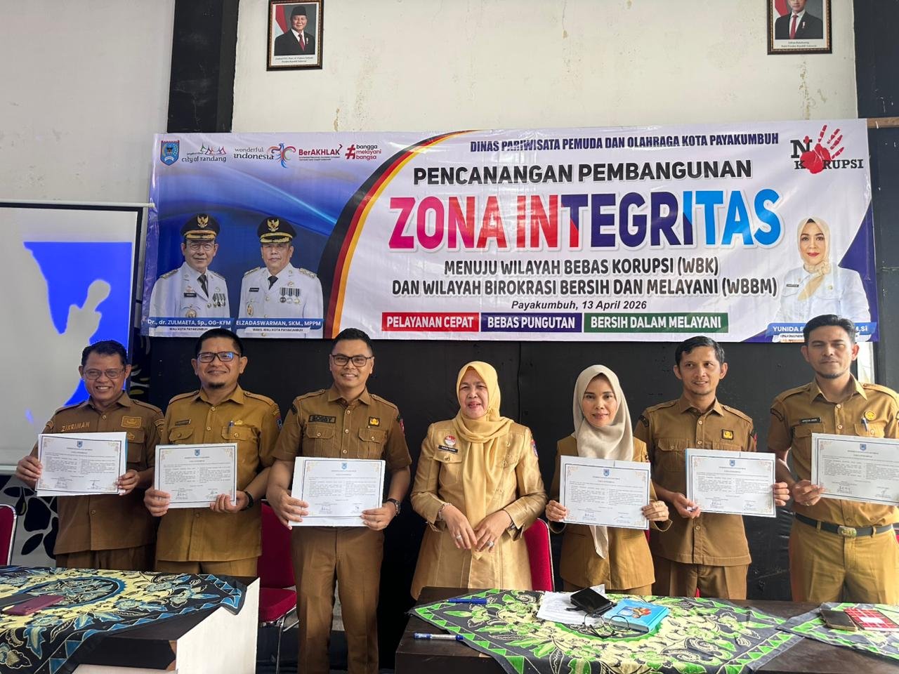 Dorong Layanan Bersih dan Profesional, Disparpora Kota Payakumbuh Target Raih Predikat WBK -WBBM