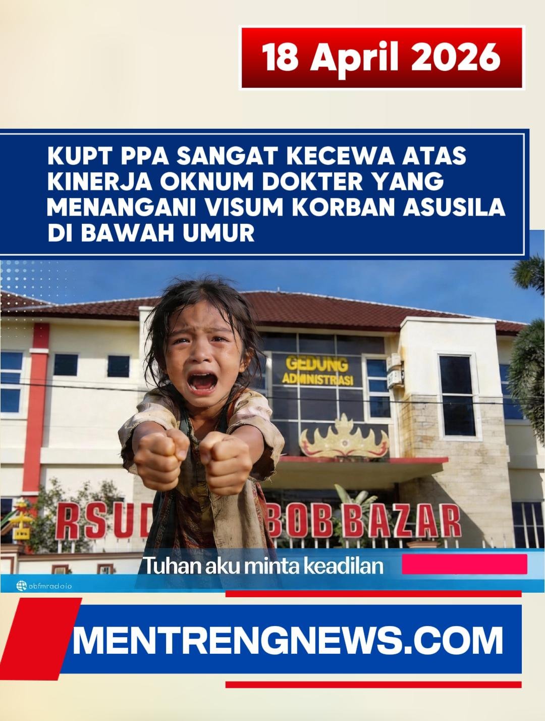 KELUARGA KORBAN ASUSILA  MERINTIH, VISUM  DI RSUD BOB BAZAR SEOLAH TERSANDERA, KUPT PPA KECAMATAN KALIANDA KECEWA BERAT!