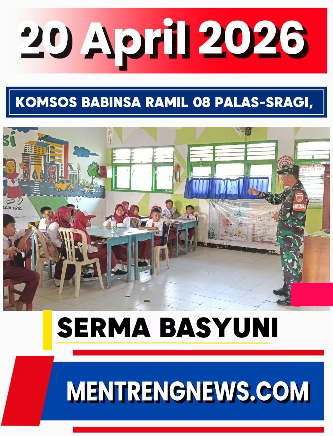 BABINSA RAMIL 08 PALAS SRAGI AKTIF LAKUKAN KOMSOS DI SDN 1 MARGAJASA, TANAMKAN NILAI CINTA TANAH AIR