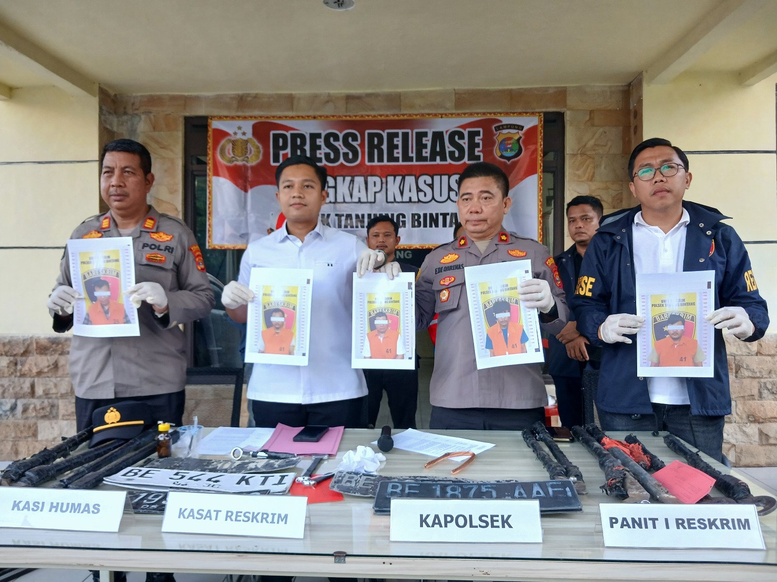 Komplotan Pencuri Kabel Listrik Ditangkap di Tanjung Bintang, Beraksi Antar Kabupaten
