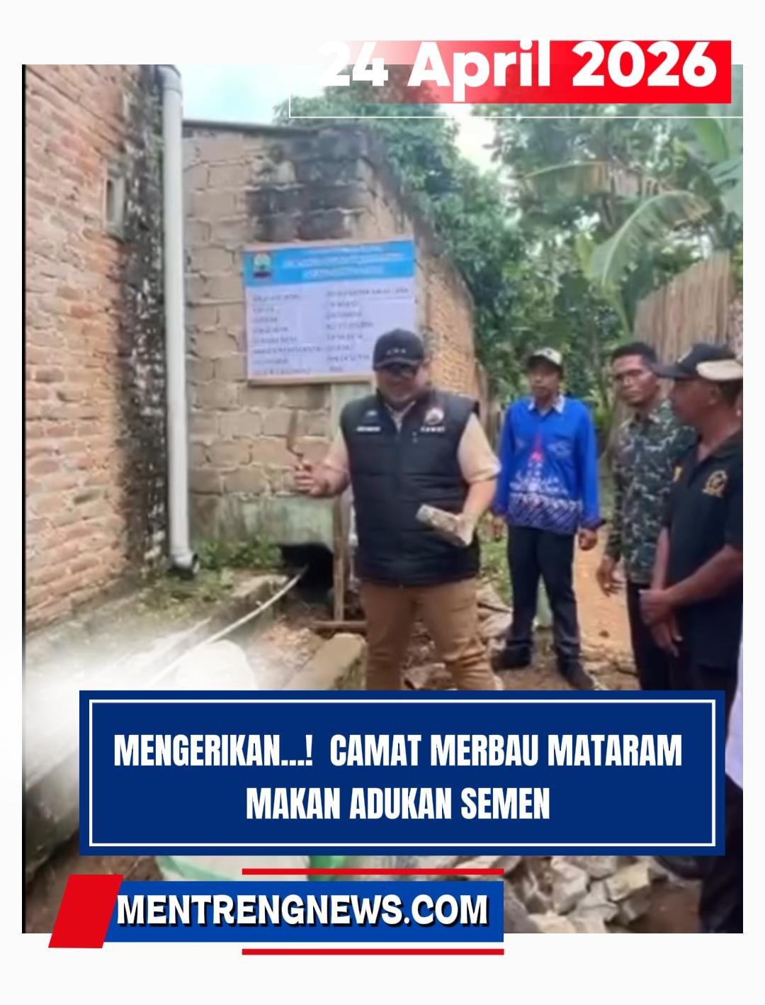 🚨 LAM SEL MENDADAK  GEMPAR….!  CAMAT MERBAU MATARAM MAKAN ADUKAN SEMEN 🚨