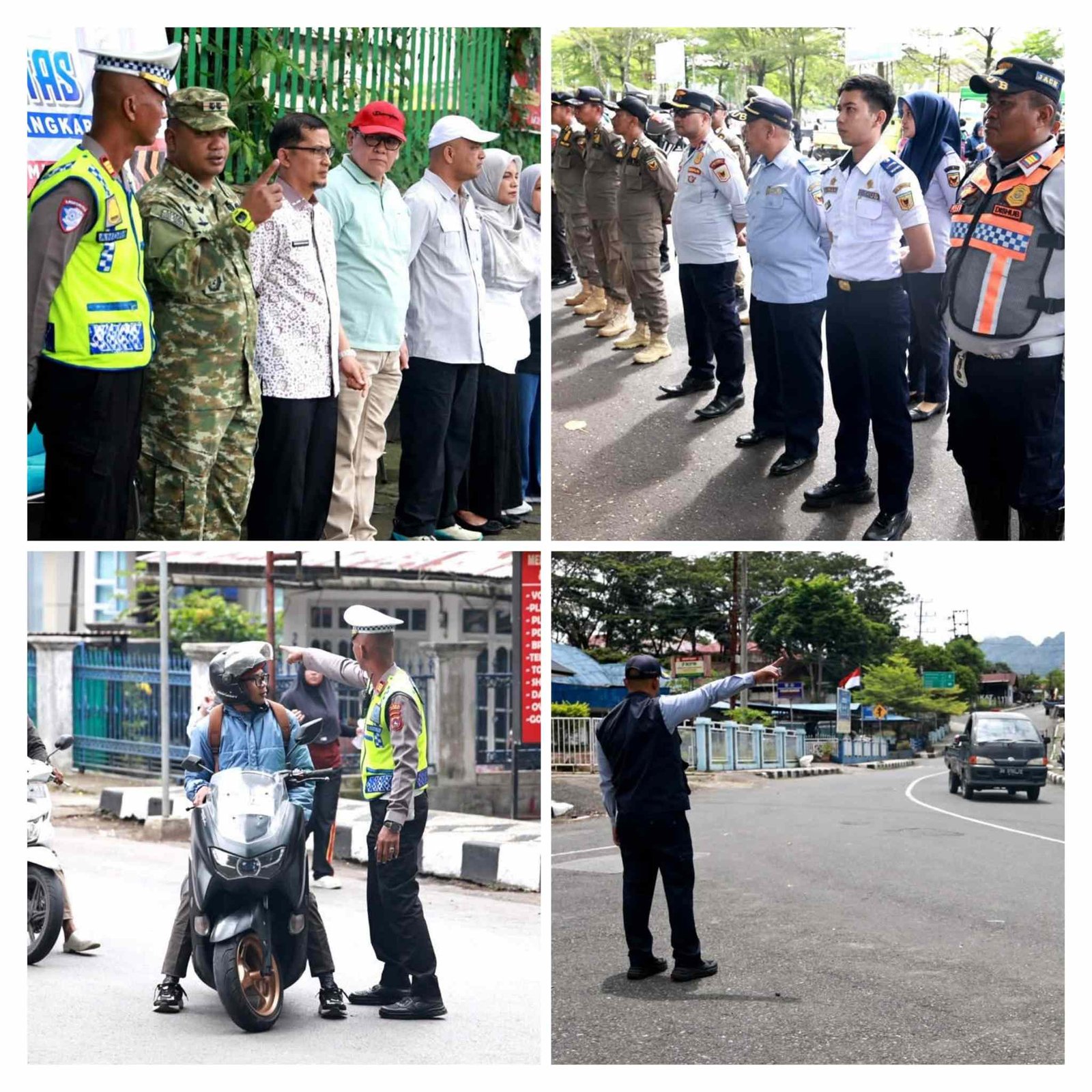 Dandim 0307/Tanah Datar Hadiri Pembukaan Uji Coba Rekayasa Lalu Lintas di Pusat Kota Batusangkar