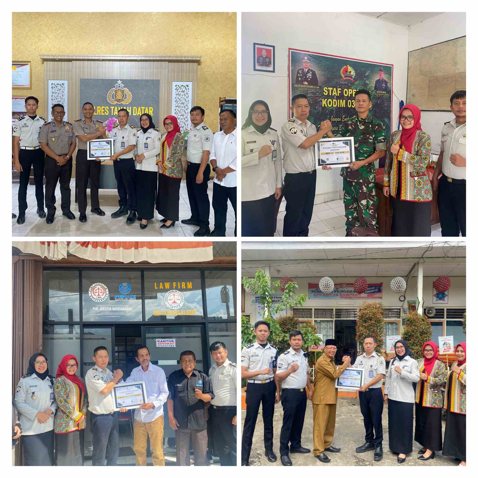 Apresiasi Dukungan Dari Instansi Terkait, Rutan Batusangkar Serahkan Penghargaan Untuk Mitra Kerja Dalam Rangka Hari Bakti Pemasyarakatan Ke-62