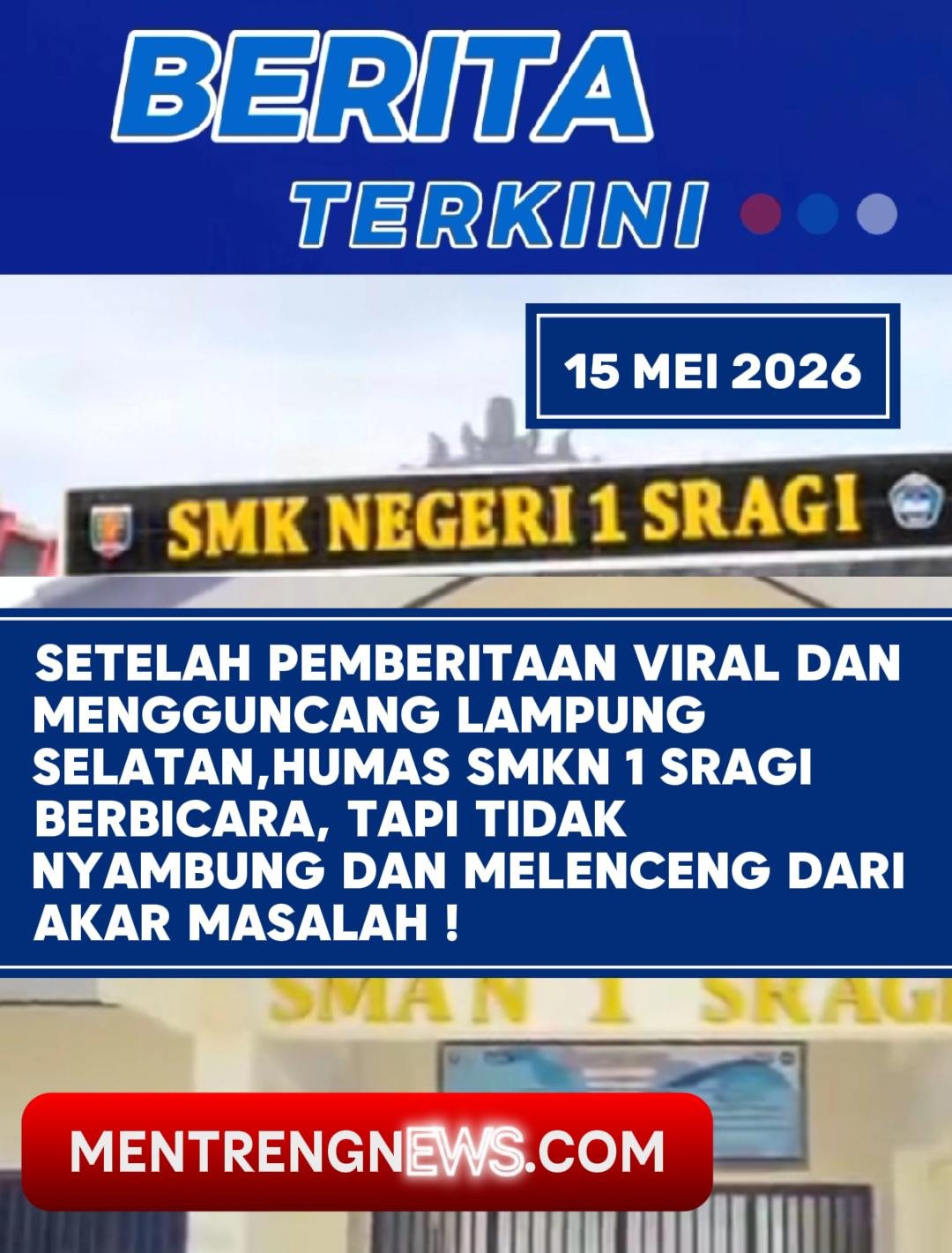 SETELAH PEMBERITAAN VIRAL, HUMAS SMKN 1 SRAGI BERBICARA