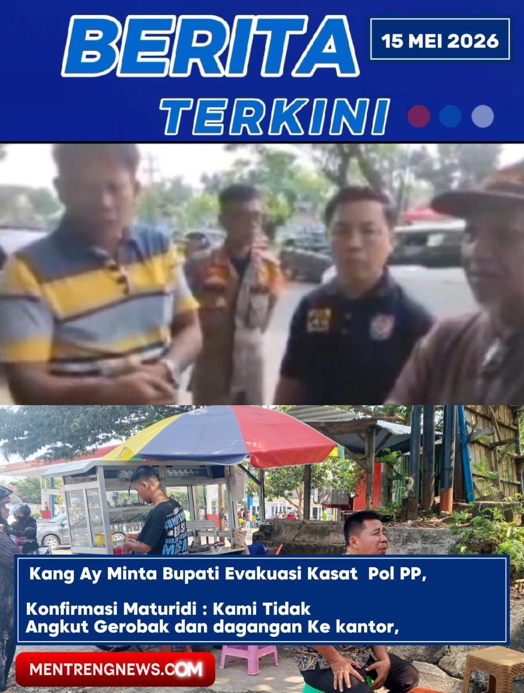 KANG AY MINTA BUPATI EVALUASI KASAT POL PP – MATURIDI: KAMI TIDAK BAWA GEROBAK KE KANTOR