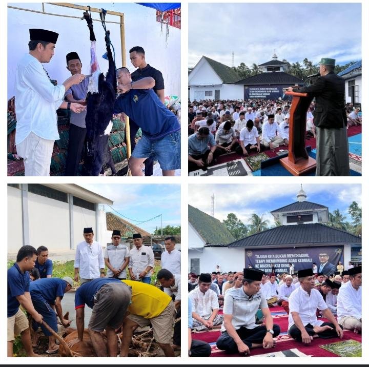 Lapas Kalianda Laksanakan Sholat Idul Adha dan Pemotongan Hewan Kurban dengan Khidmat