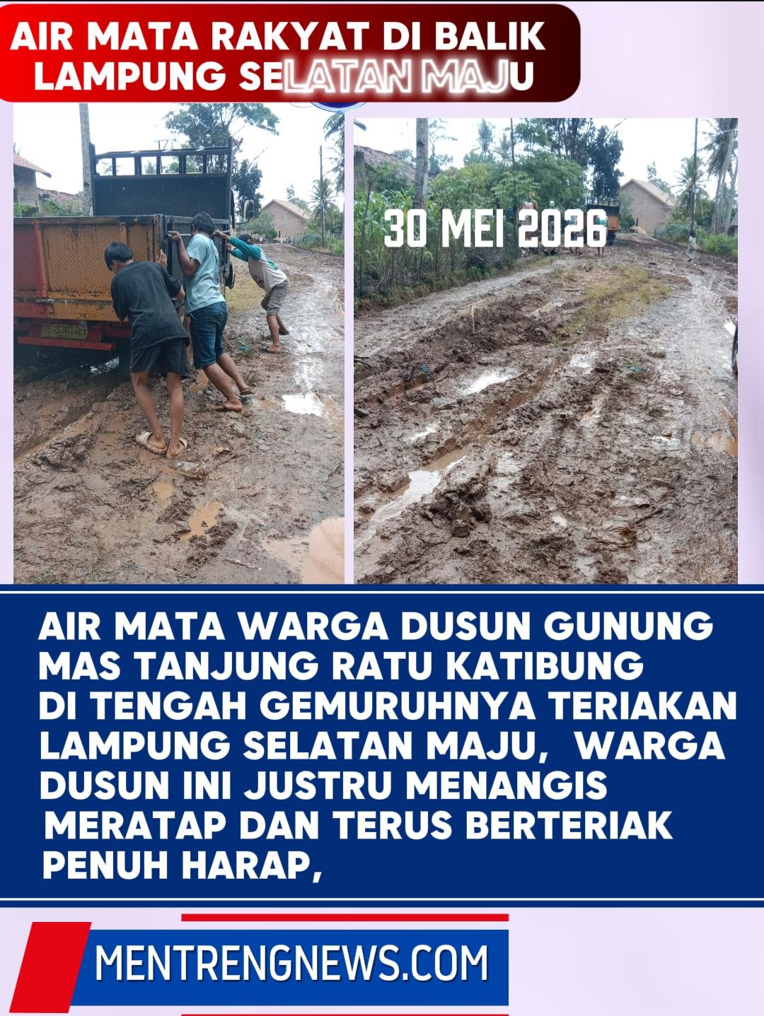 AIR MATA WARGA GUNUNG MAS TANJUNG RATU KATIBUNG : DARI MASA KE MASA– HINGGA MASA  LAMPUNG SELATAN MAJU