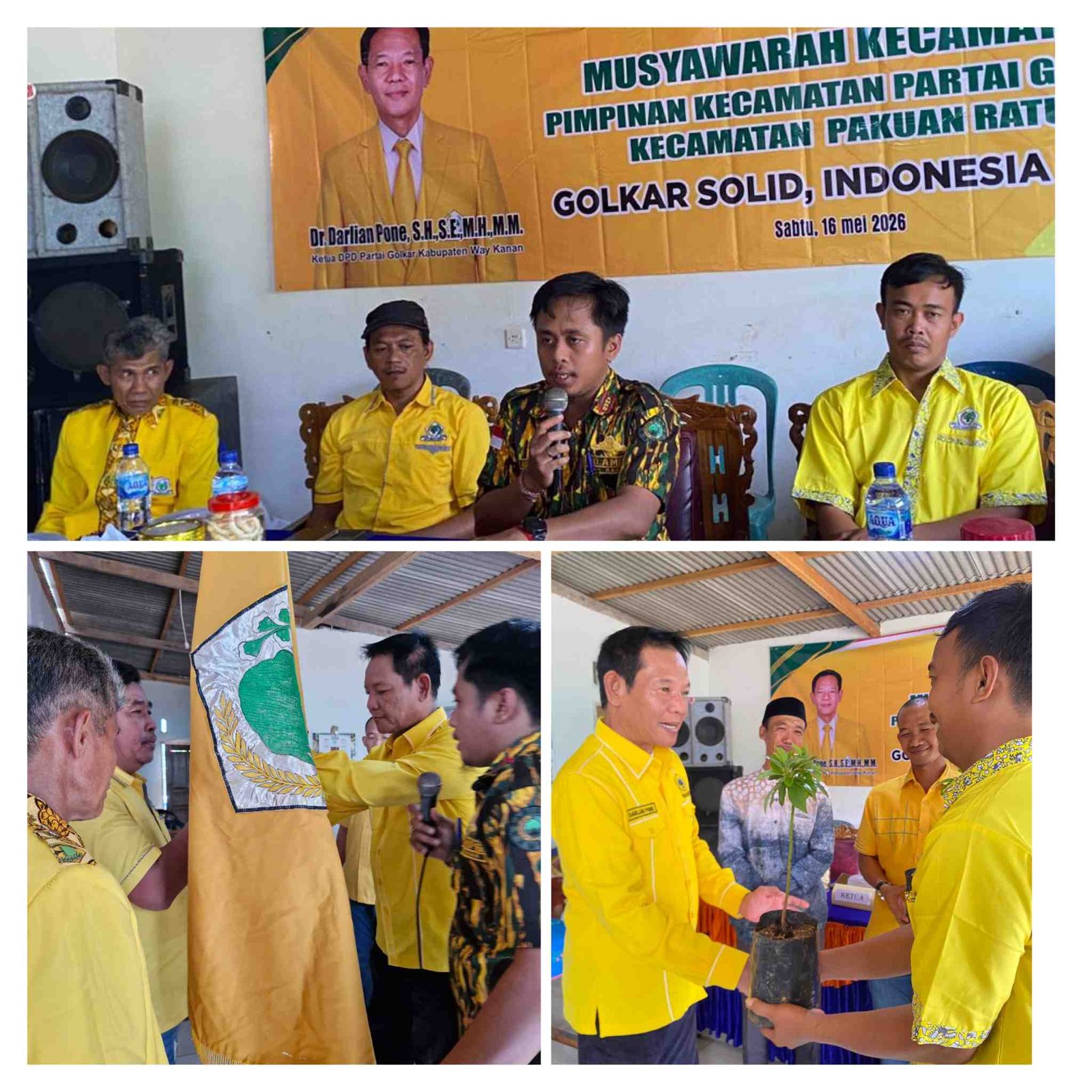 Dr Darlian Pone Buka Muscam Pimpinan Kecamatan Partai Golkar Pakuan Ratu