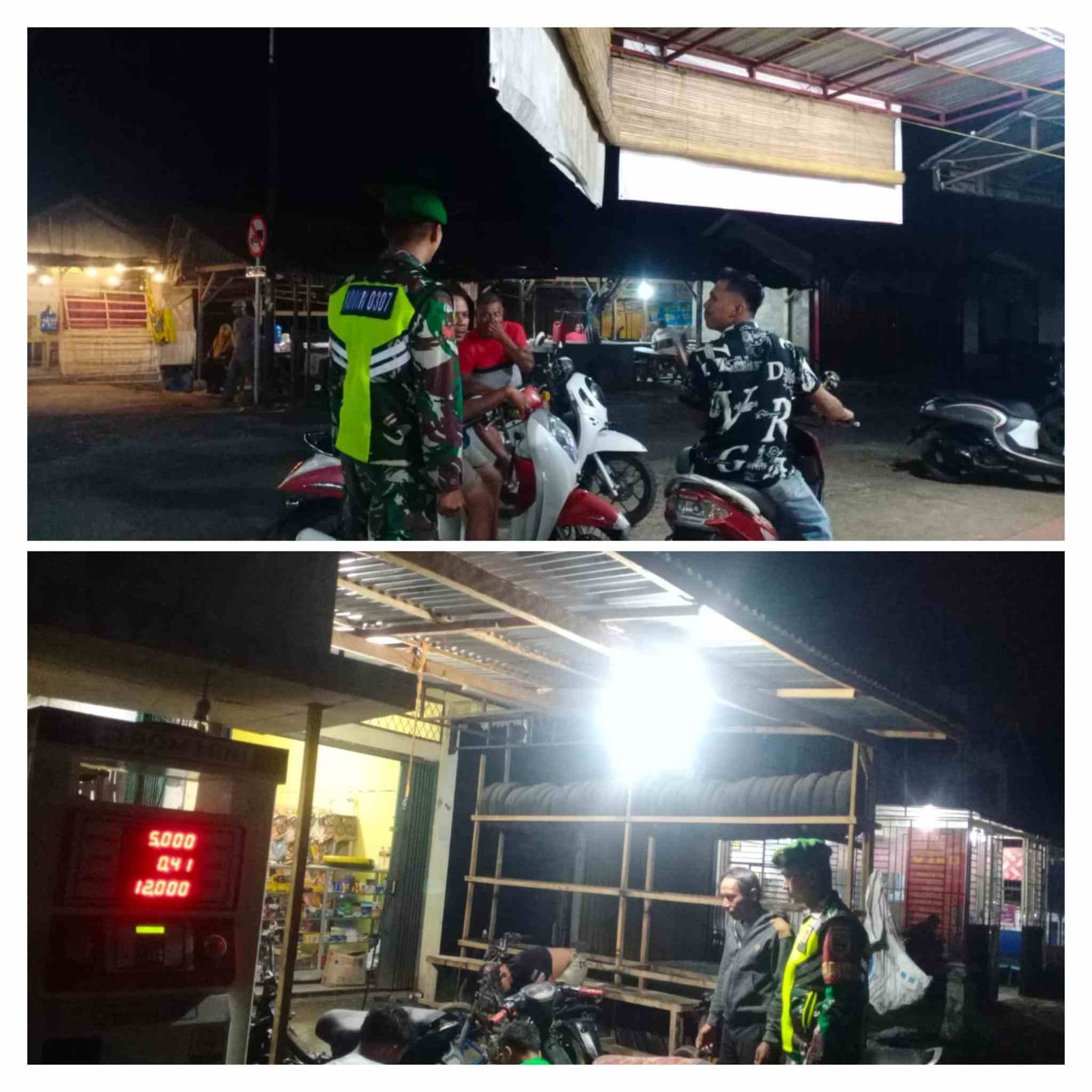 Kolaborasi Babinsa Koramil 04/Lintau Buo dan Warga Tingkatkan Kewaspadaan