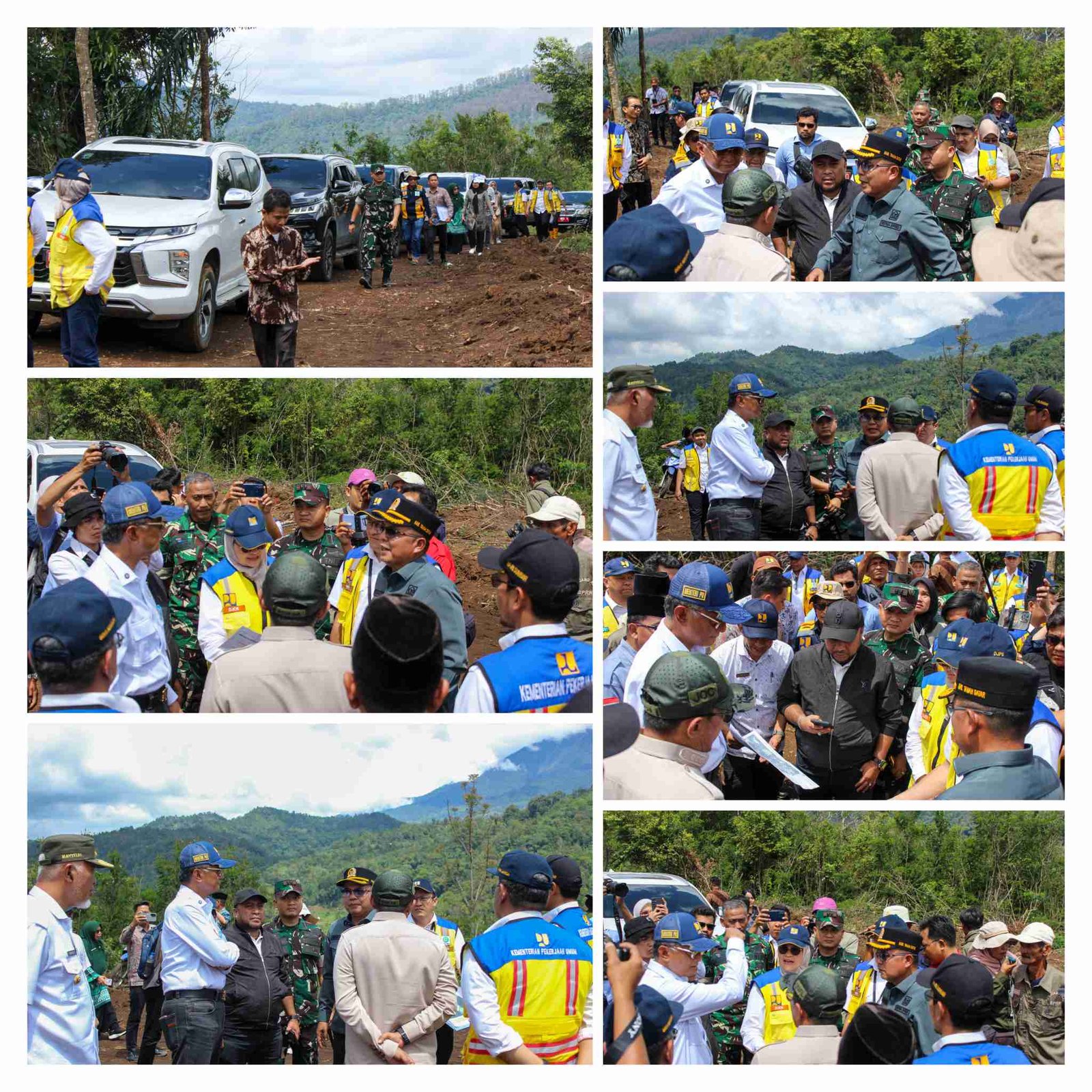 Dandim 0307/Tanah Datar Bersama Bupati Tanah Datar Dampingi Menteri PU RI Tinjau Lokasi Pembangunan Sekolah Rakyat di Tanjung Baru