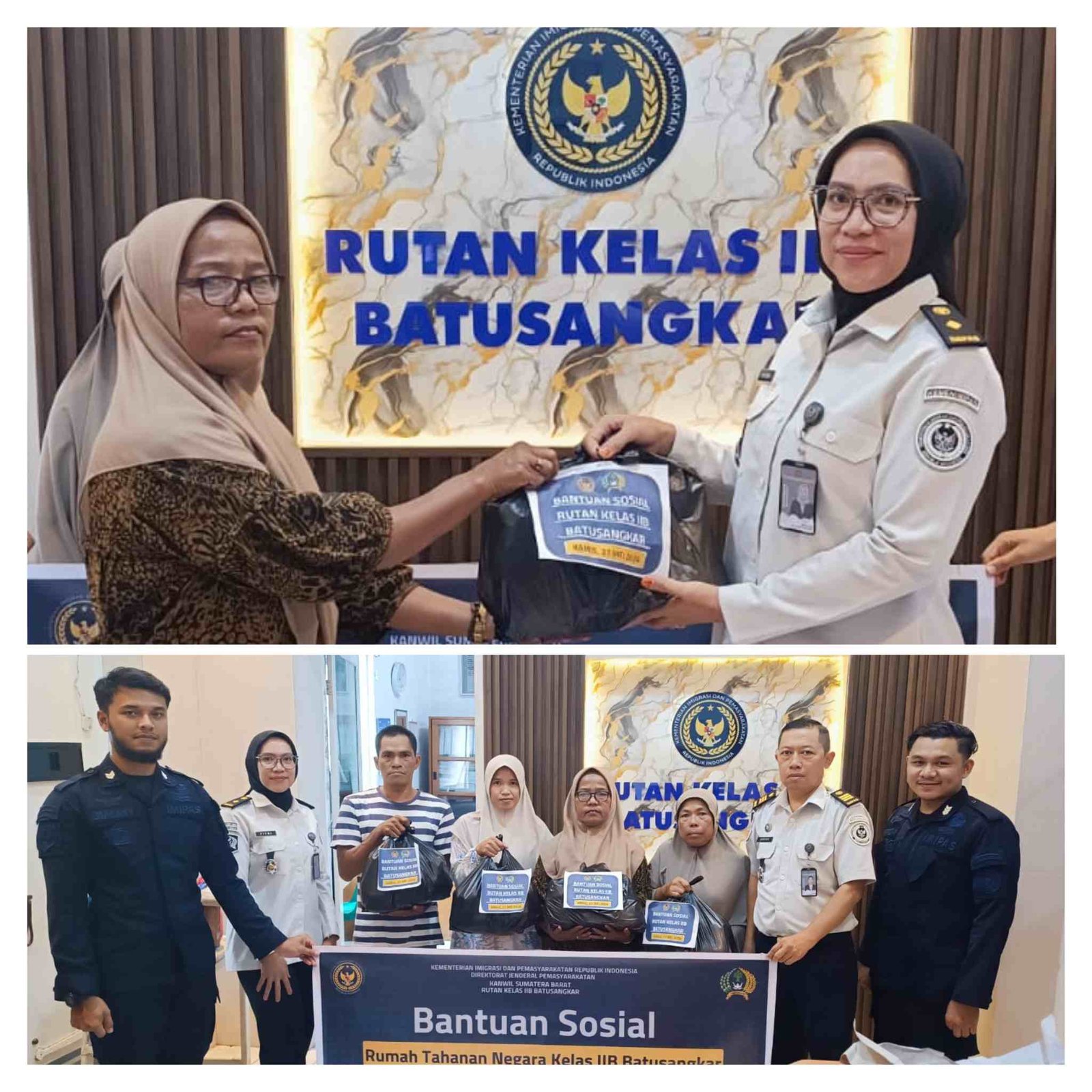 Dukung Program Aksi Kemenimipas, Rutan Batusangkar Salurkan Bansos Rutin Bagi Keluarga Warga Binaan