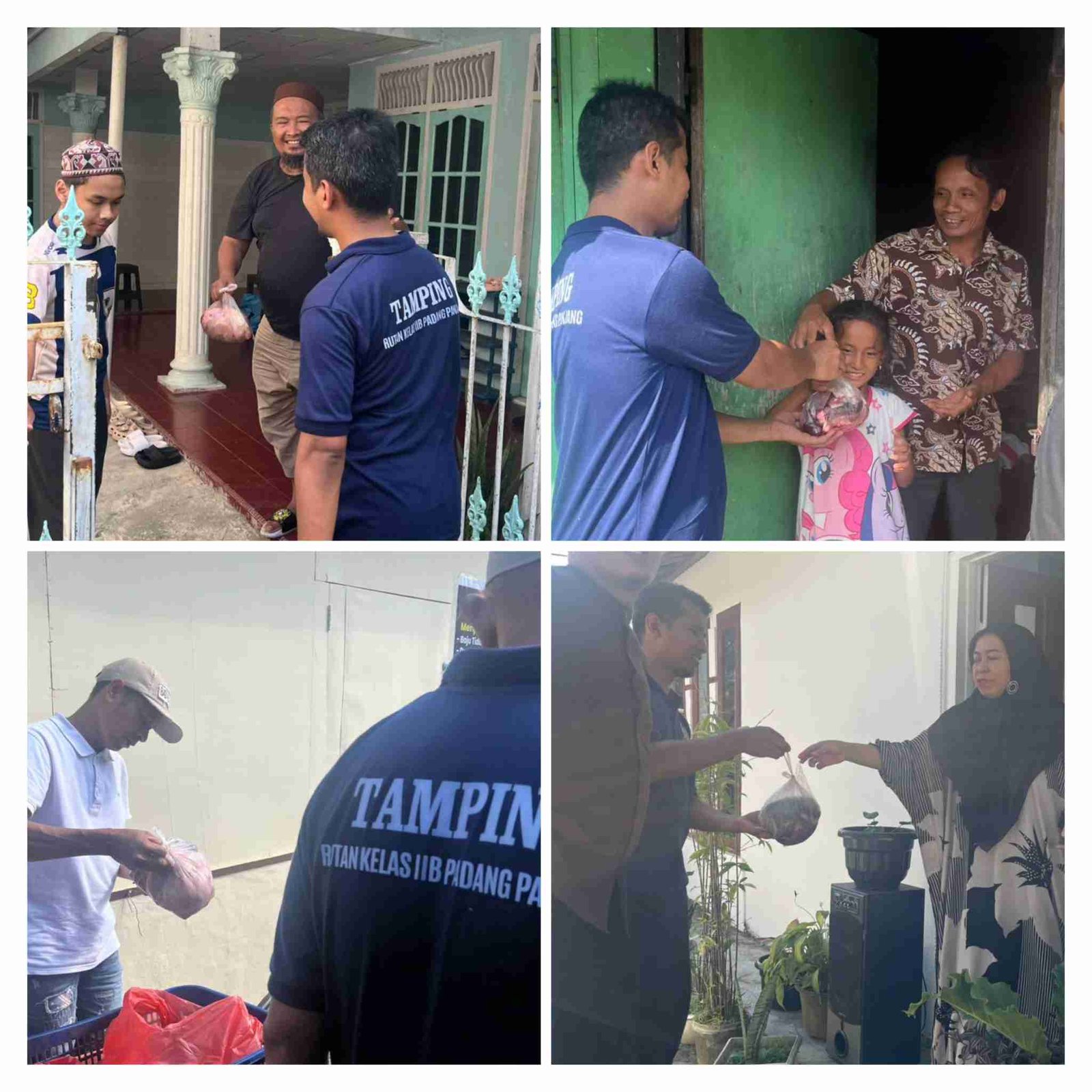 Ditengah Keterbatasan Warga Binaan Rutan Padang Panjang Ikut Berbagi Daging Kurban Dengan Masyarakat Sekitar