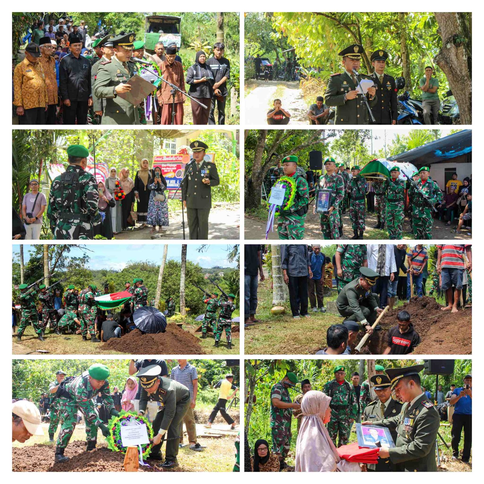 Penghormatan Terakhir, Dandim 0307/TD Pimpin Upacara Pemakaman Militer Peltu (Purn) Sardi di Padang Siminyak