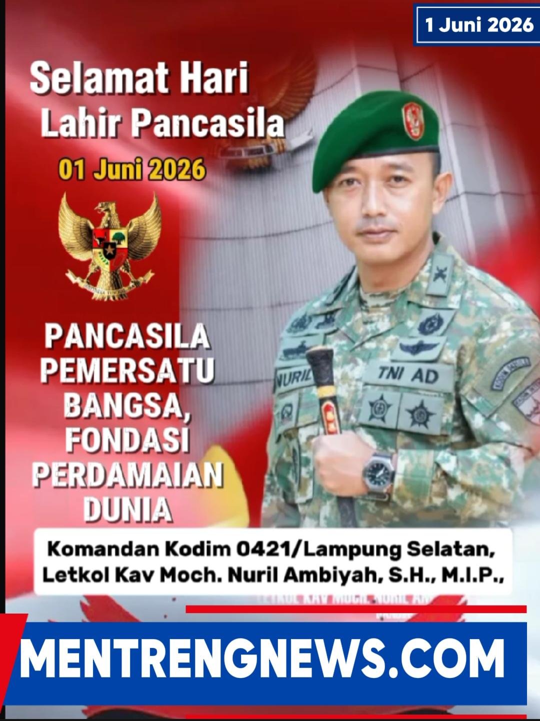 Dirgahayu Hari Lahir Pancasila: Kokohkan Persatuan dan Kebhinekaan Menuju Indonesia yang adil dan Sejahtera