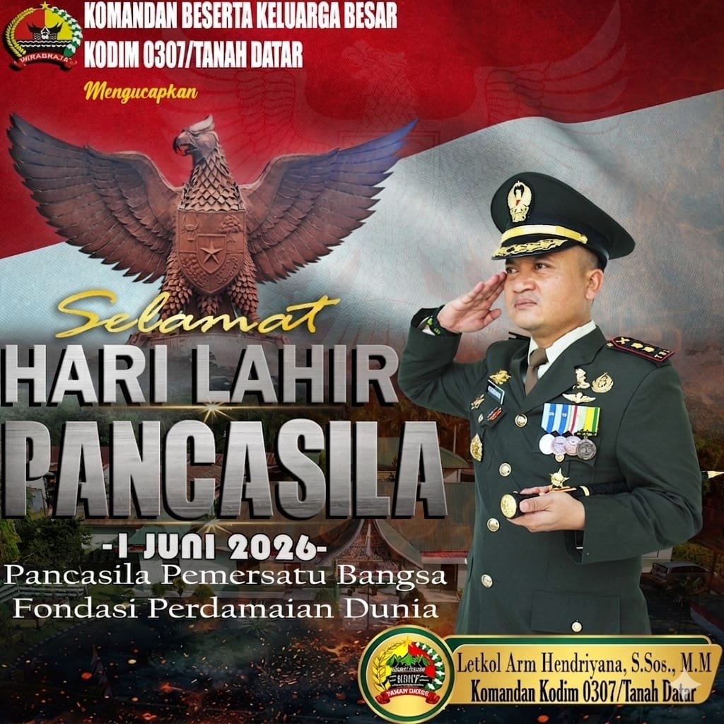 Dandim 0307/TD Letkol Arm Hendriyana, S.Sos., M.M., Pancasila Adalah Tali Pengikat Keutuhan Bangsa di Tengah Dinamika Global