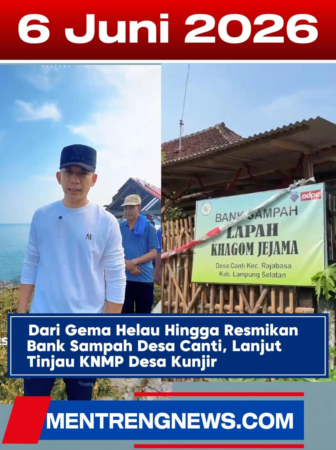 Usai Gema HELAU di Dermaga Canti, Camat Firdaus Dampingi Bupati Resmikan Bank Sampah dan Tinjau Koperasi Nelayan Merah Putih