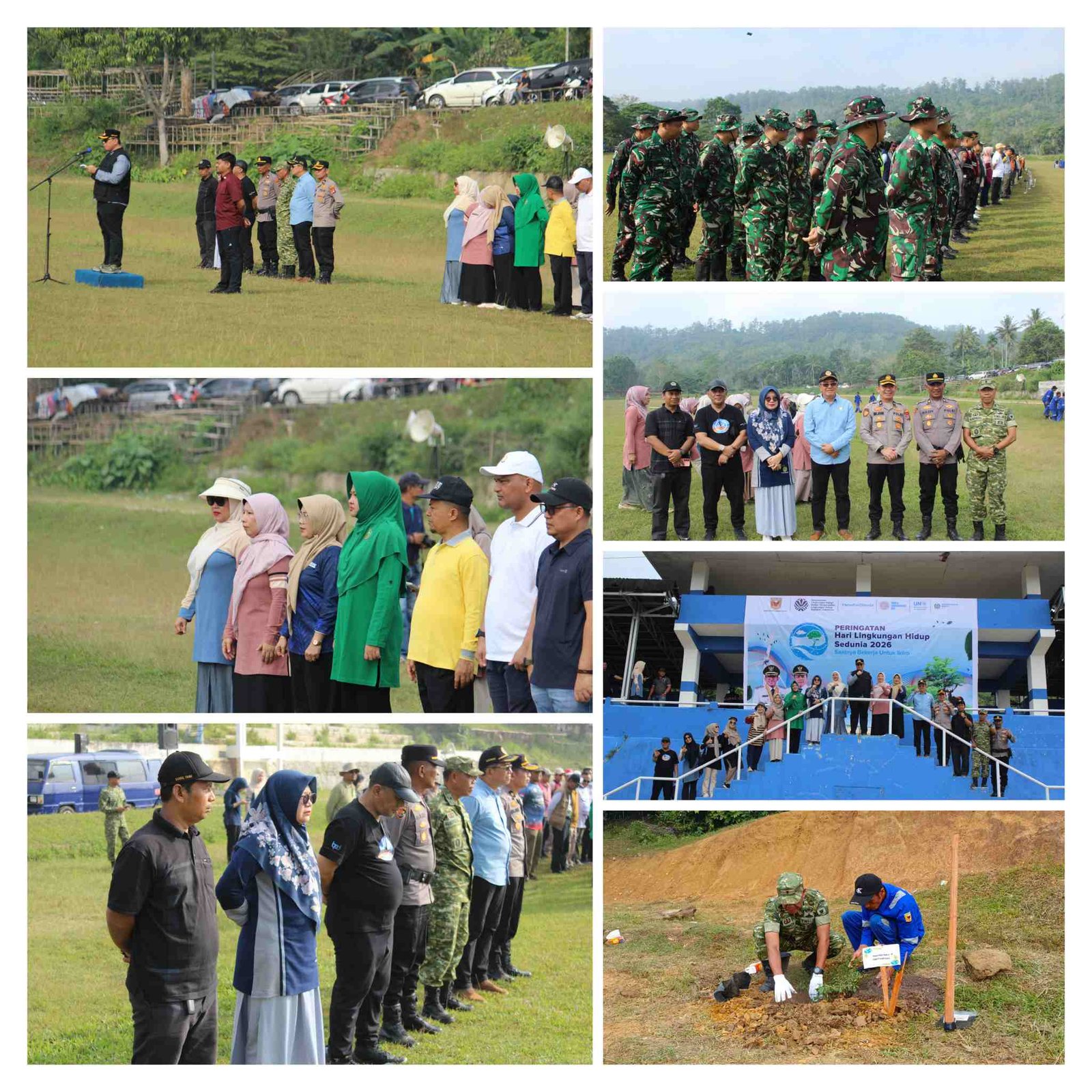 Wakili Dandim, Plh. Kasdim 0307/Tanah Datar Hadiri Apel Gabungan Peringatan Hari Lingkungan Hidup Sedunia 2026