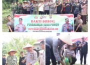 Wakili Dandim 0307/TD, Danramil 02/Lima Kaum Dampingi Kapolres Tanah Datar Tanam 1.000 Pohon di Nagari Parambahan