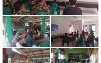 Kodim 0307/Tanah Datar Gelar Nonton Bareng Gembira Piala Dunia Bersama Masyarakat, Perkuat Kebersamaan dan Persatuan