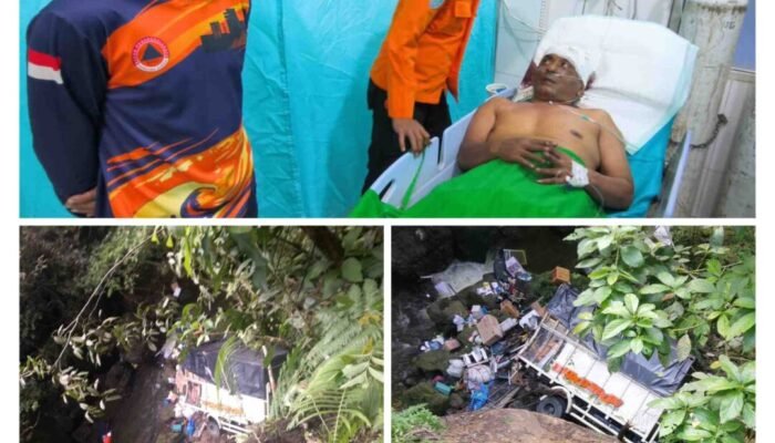 Truk Bermuatan Barang Pindahan Masuk Jurang Dekat Kelok 9, Ayah dan Anak Terluka