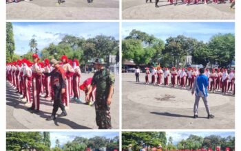 Sinergi TNI-Polri dalam Pembinaan Generasi Muda, Personel Kodim 0307/TD dan Polresta Tanah Datar Intensif Latih Pasukan Paskibraka Jelang HUT RI ke-81