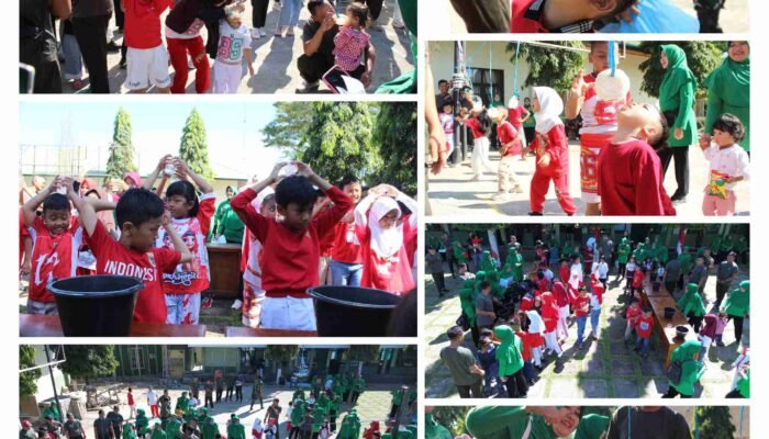 Meriahkan HUT RI ke-81, Keluarga Besar Kodim 0307/TD Gelar Lomba Tradisional untuk Anak-Anak KBT di Batusangkar