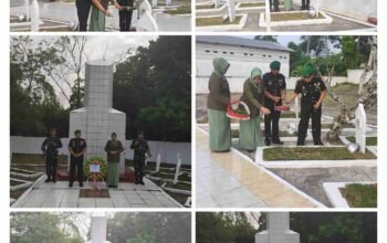 Menghormati Sejarah, Kodim 0307/TD Gelar Ziarah Makam di TMP Bahagia Batusangkar Peringati HUT ke-1 Kodam XX/TIB