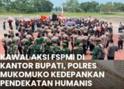 Polres Mukomuko Amankan Aksi Unjuk Rasa DPW FSPMI di Kantor Bupati