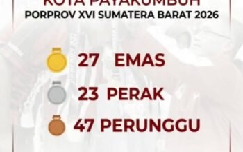 97 Medali Dikantongi, Payakumbuh Terus Tancap Gas di Porprov XVI Sumbar