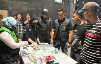 Polres OKI dan BNNK Amankan 13 Orang dalam Razia Narkoba di Cafe GS99