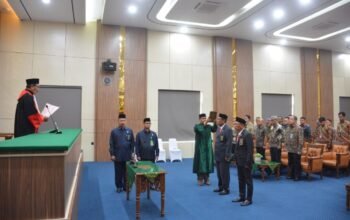 Ketua Pengadilan Tinggi Banda Aceh Pimpin Pelantikan Dua Panitera Pengganti