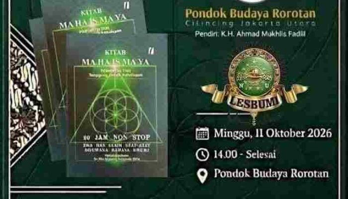 Pondok Budaya Rorotan LESBUMI Mengadakan Dialog  Spiritual Kebudayaan, 11 Oktober 2026