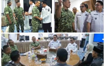 Usai Disambut Khidmat Upacara Militer di Kodim 0307/TD, Danrem 032/Wbr Temu Wabup dan Ketua DPRD di Gedung Indojolito