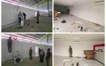 Babinsa Koramil 02/Lima Kaum Awasi Pemasangan AC di KDKMP Nagari Perambahan