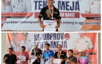 Torehkan Prestasi di Ajang Kejurprov Tenis Meja 2026, Kepala MAN Kota Solok Raih Juara 3